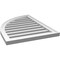 Ekena Millwork Quarter Round Top Left Surface Mount PVC Gable Vent w/ 2"W x 1-1/2"P Brickmould Frame, 22"W x 30"H GVPQL22X3002SF - alternate 3